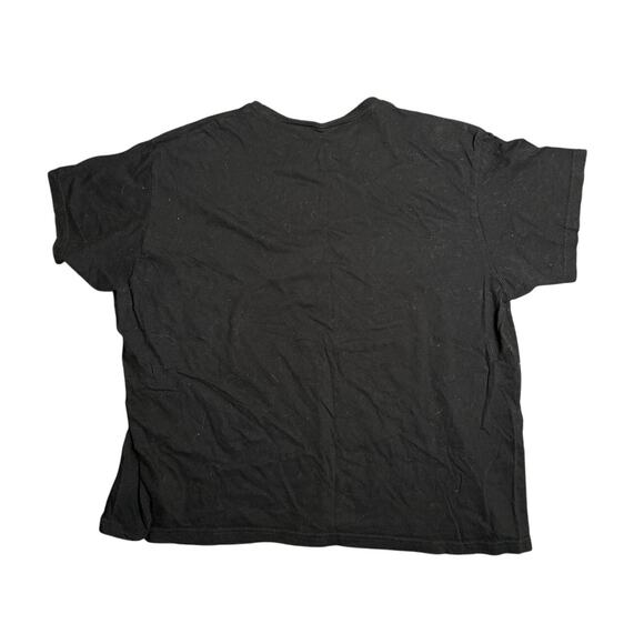 London England Black Graphic T-shirt Size XL Short Sleeve Tee Boxy Cotton - Picture 4 of 5